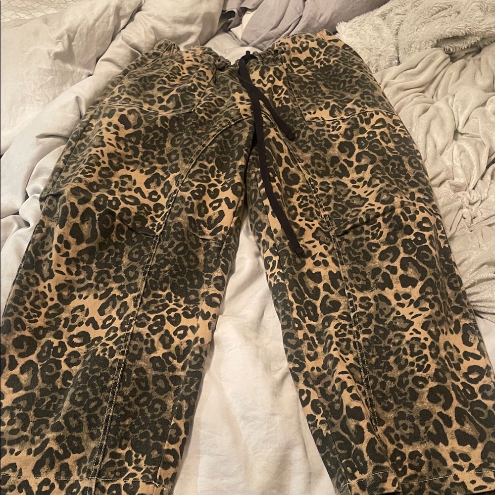 Vigoss Kids Leopard Print Joggers - Brown and Black